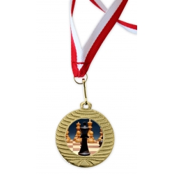 Medal złoty SZACHY 40 mm